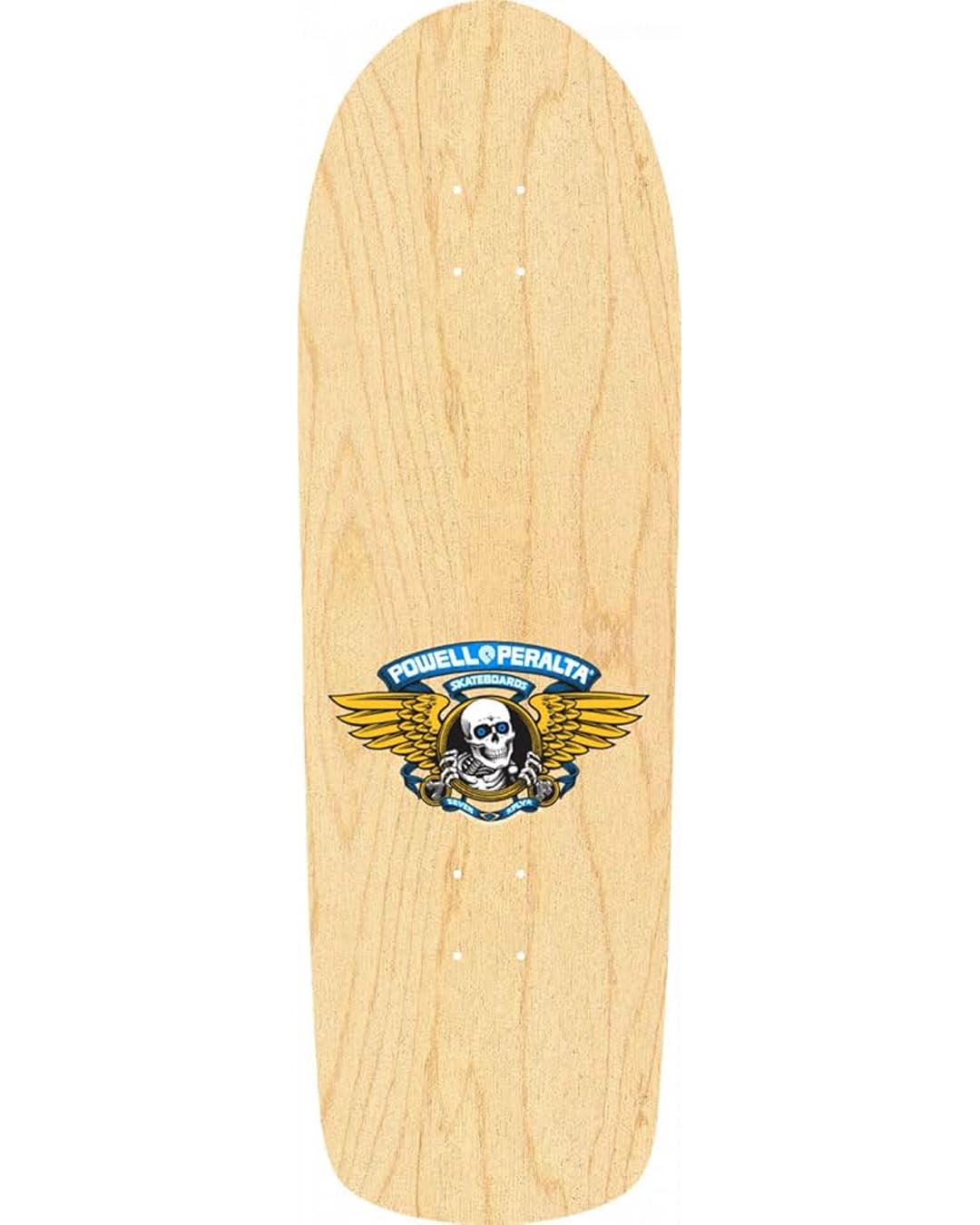 Old School Ripper (16) Skateboard Deck - Natural/Blue