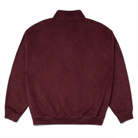 Cotton Ouaté Corduroy Half Zip - Burgandy