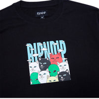 Bunched Up Double Long Sleeve T-Shirt - Black/Tie Dye
