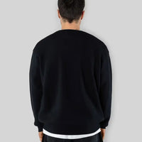 Cotton Ouaté Jacquard Knit - Black