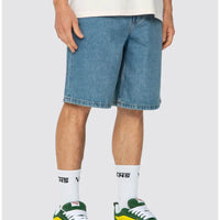 Check-5 Baggy Denim Shorts - Stonewash Blue