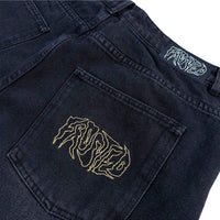 Wavy Baggy Shorts - Moon Black