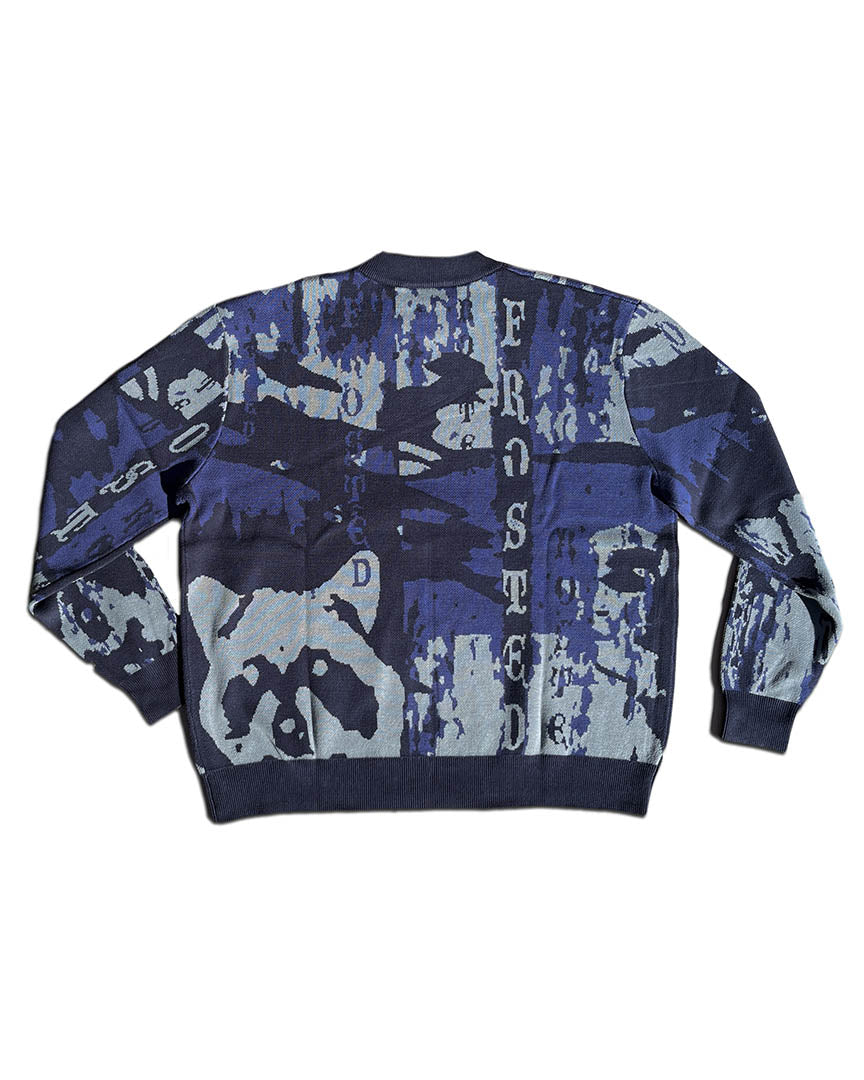 Racoon Camo Knit Sweatshirt - Ice Camo