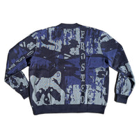 Racoon Camo Knit Sweatshirt - Ice Camo