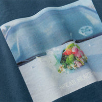 T-shirt Dead Flowers - Grey Blue