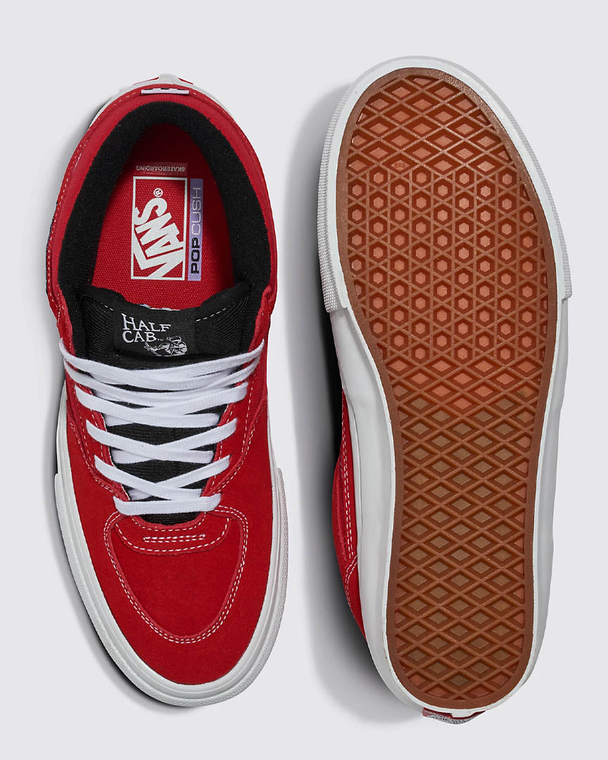 Skate Half Cab Shoes - Red/White