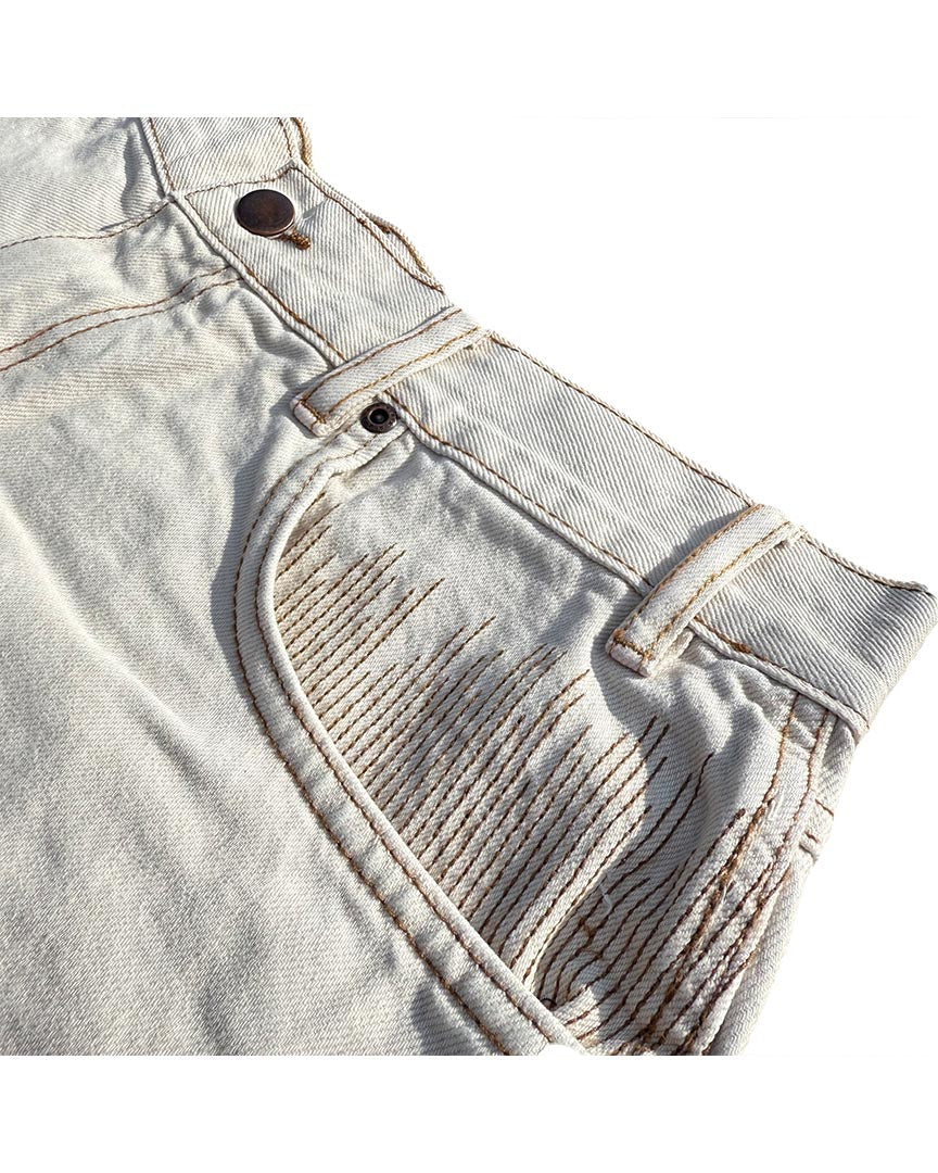 Cpu Jorts Baggy Shorts - Off White
