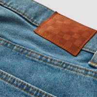 Check-5 Baggy Denim Shorts - Stonewash Blue