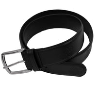 Logo Leather Belt - Black