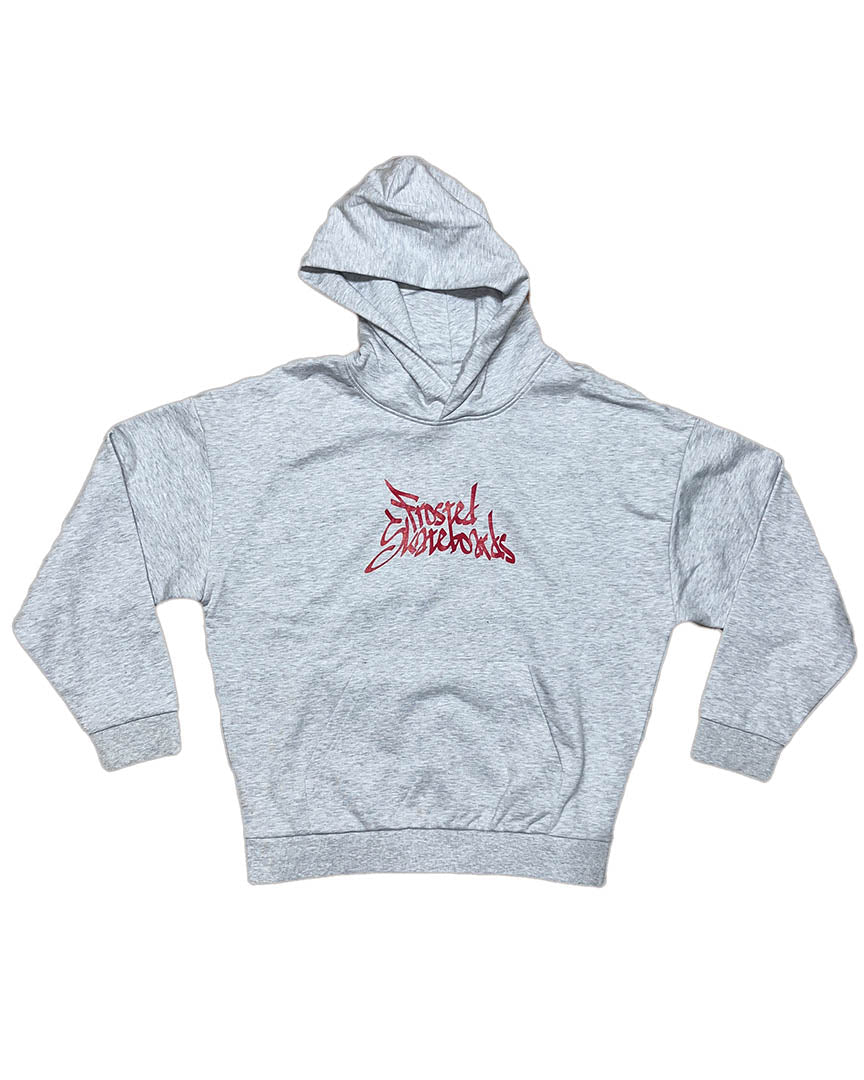 Handstyle Logo Heavy Hoodie - Ash Grey