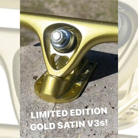 Reverse Kingpin V3 180Mm Longboard Trucks - Gold Satin