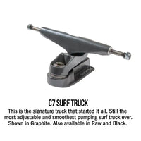 Trucks De Surfskate C7 Hollow Surfskate Trucks Set - Coal Black