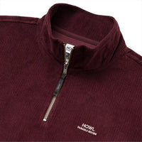 Cotton Ouaté Corduroy Half Zip - Burgandy