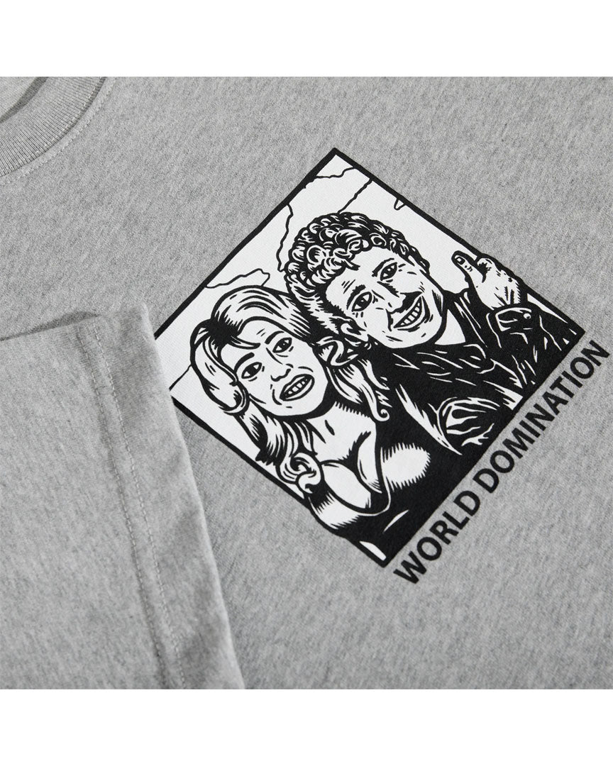 T-Shirt World Domination - Heather Grey