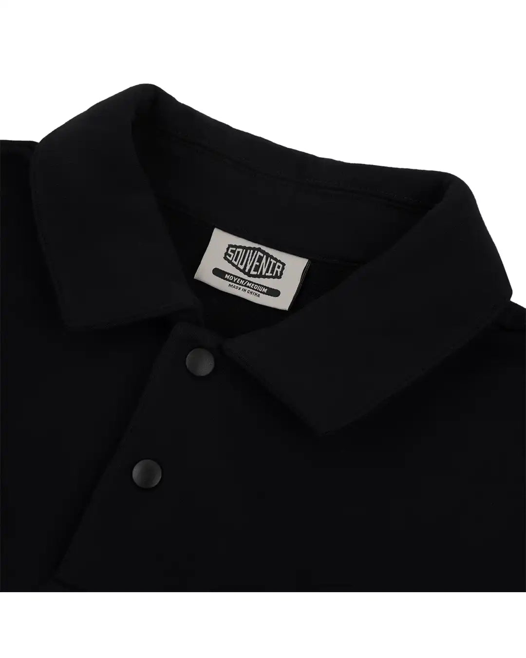 Cotton Ouaté Fleece Rugby - Black/Marshmallow