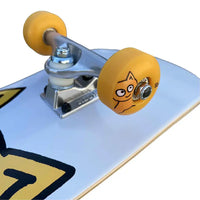 Big Cat Complete Skateboard - White 8.0