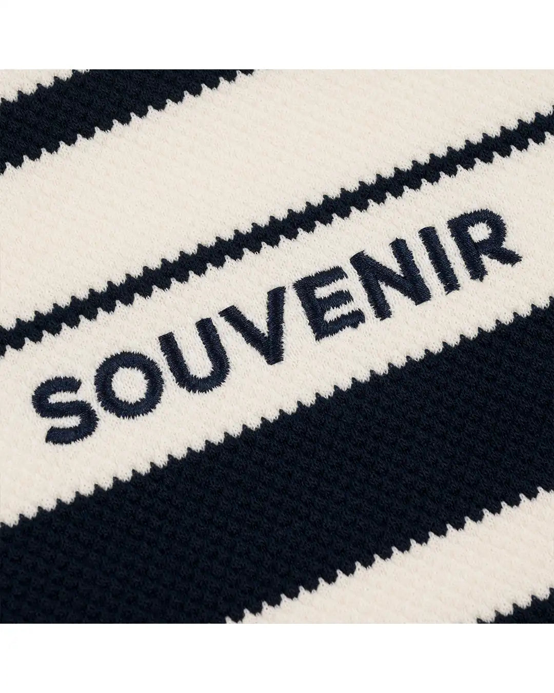 Striped Ultra Pique Sweatshirt - Marshmallow