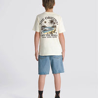 Kids Check-5 Baggy Denim Shorts - Stonewash
