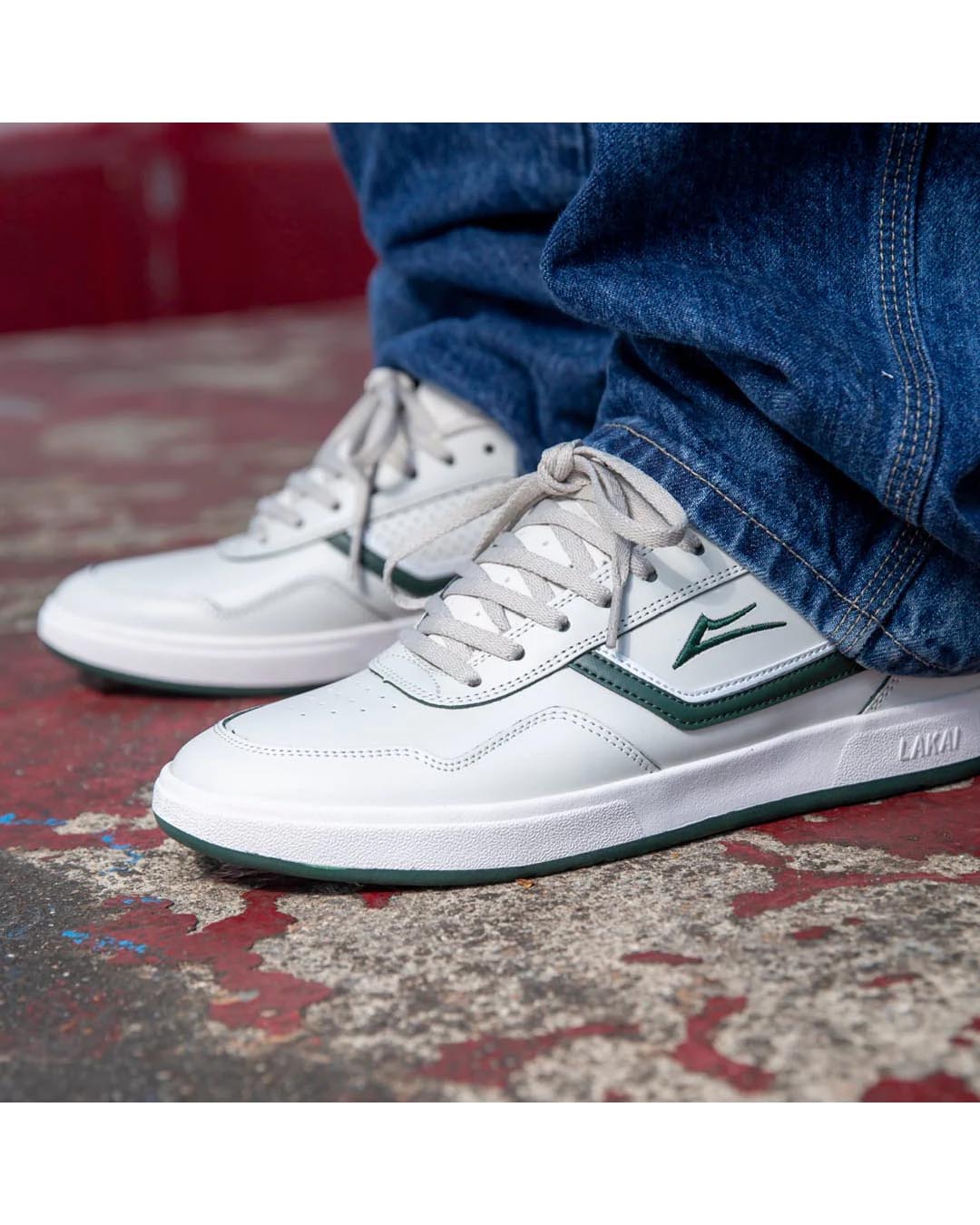 Terrace Shoes - Cream/Pine Leather