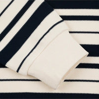 Striped Ultra Pique Sweatshirt - Marshmallow
