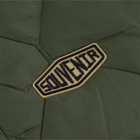 Insulated Henley Top Jacket - Moss