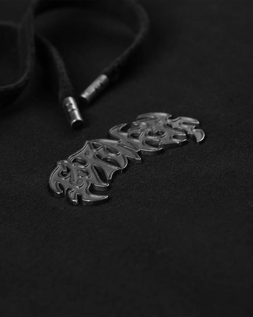 Puncture Metal Hoodie - Washed Black