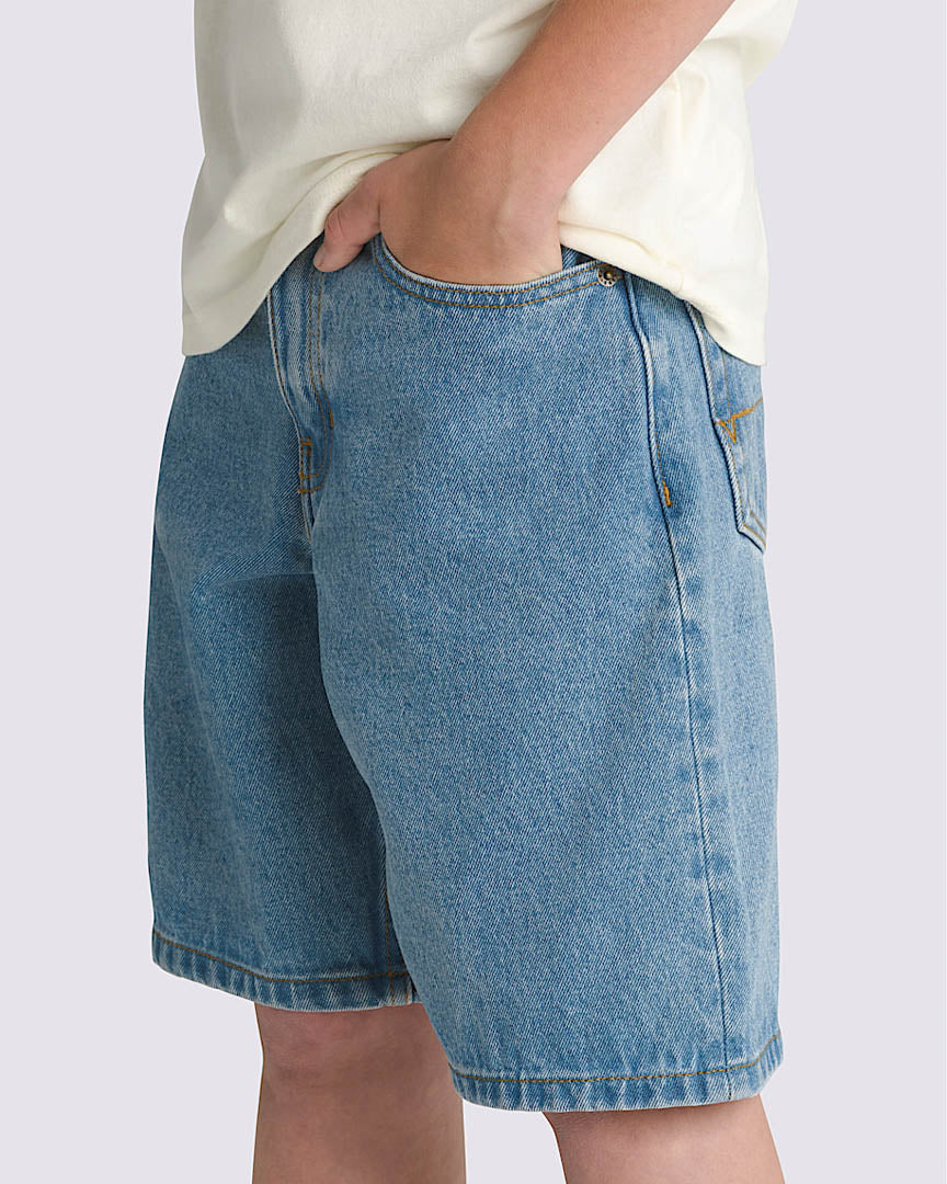 Short Kids Check-5 Baggy Denim - Stonewash