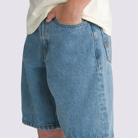 Kids Check-5 Baggy Denim Shorts - Stonewash