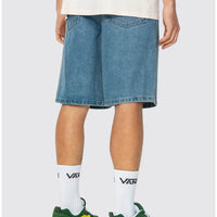 Check-5 Baggy Denim Shorts - Stonewash Blue