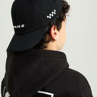 Kids Check Side Curved Bill Hat - Black