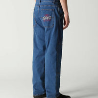 Distend Double Knee Demin Jeans - Dark Blue