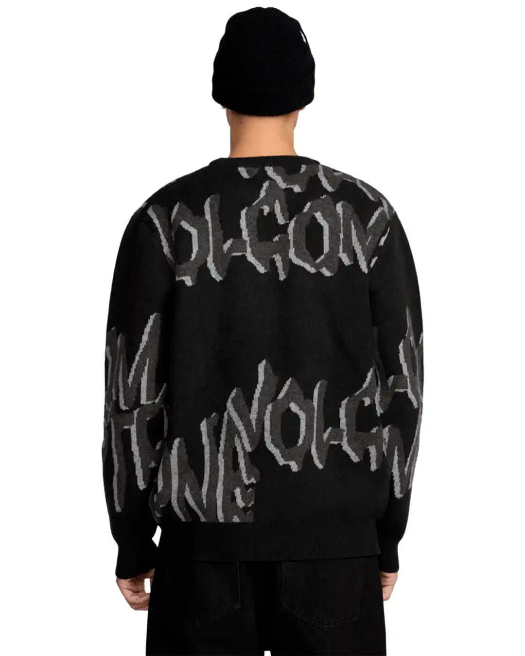 Stone Jacquard Sweatshirt - Black