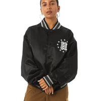 Galactic Stack Baseball Jacket - Black