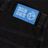 Big Boy Denim Jeans - Black/Blue Stitching