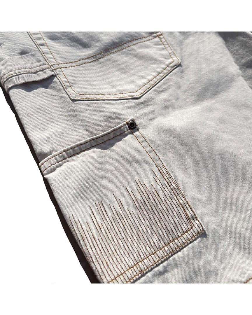 Cpu Jorts Baggy Shorts - Off White