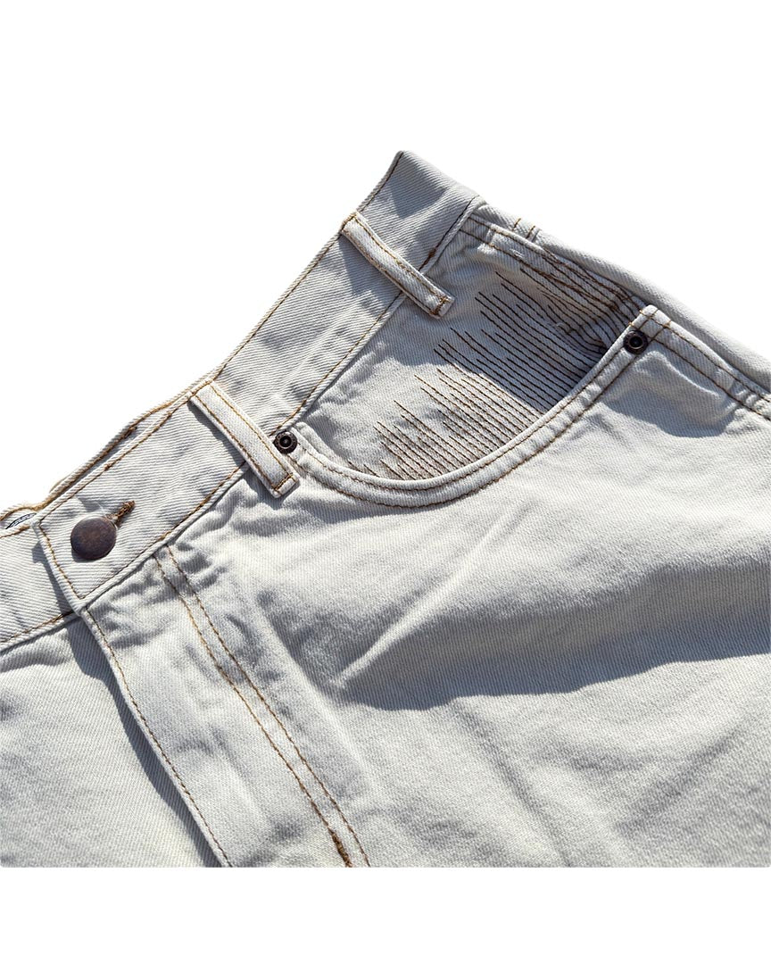Cpu Jorts Baggy Shorts - Off White