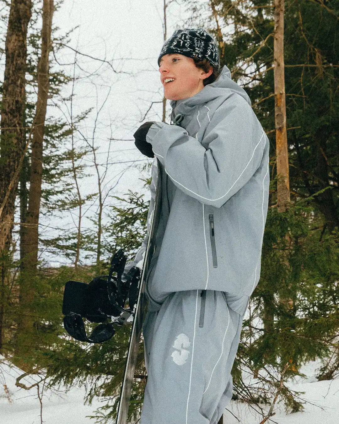 Insulated Track Winter Jacket - Cool Grey