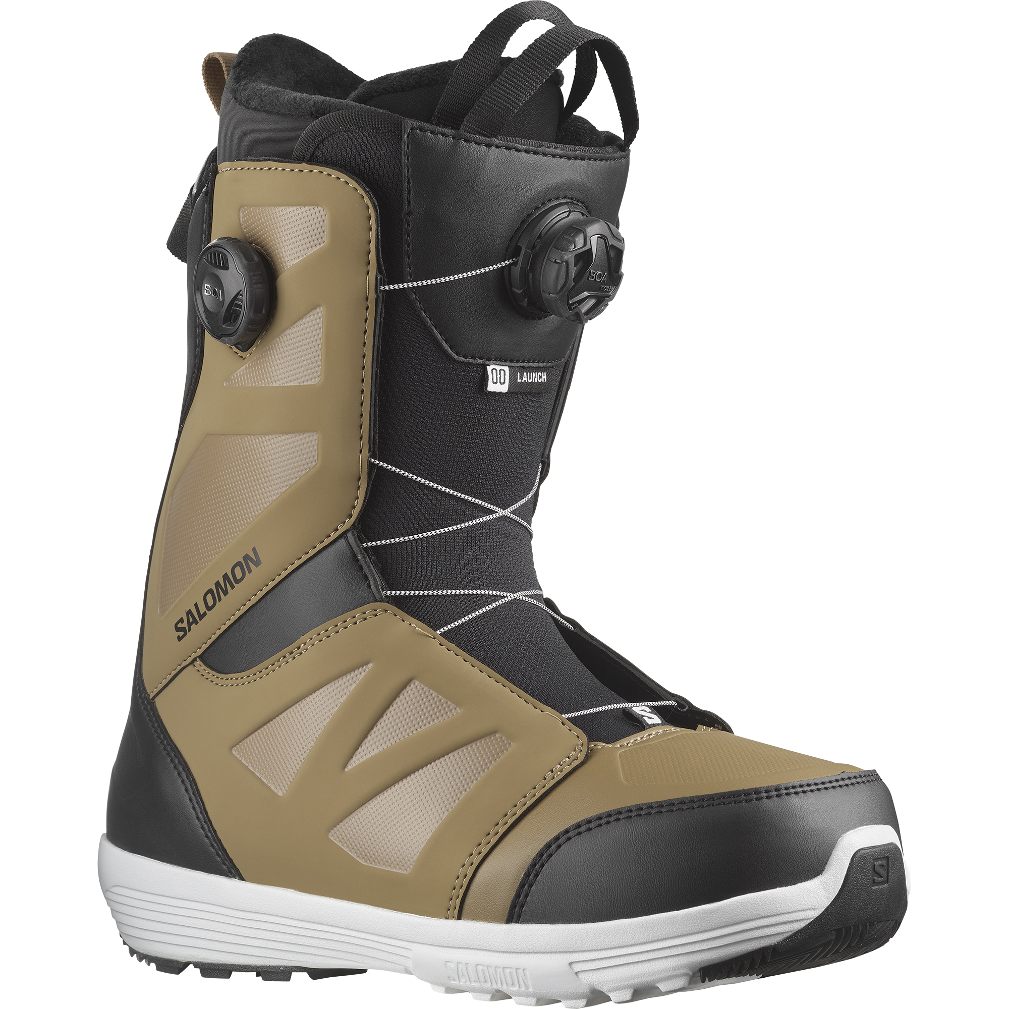 Salomon Launch Boa Sj Snowboard Boots Sepia Tint Black White 2024