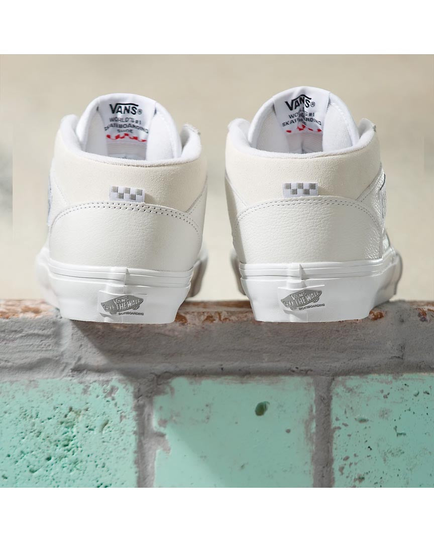 Skate Half Cab Shoes - Daz White/White
