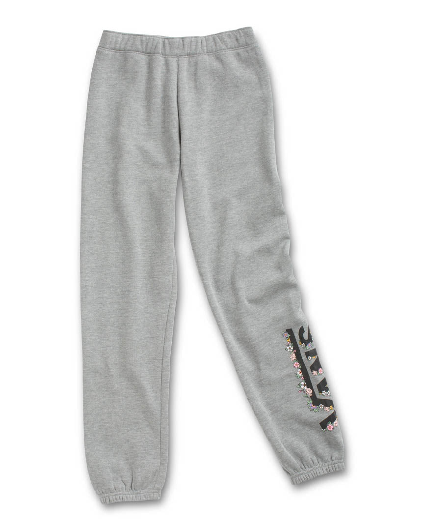 Pantalon jogging Girls Floral V - Heather Grey