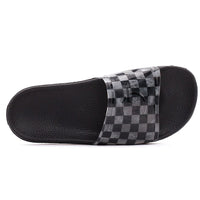 Zoe Slide-On Sandals - Checker Black