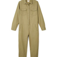 Melbourne Crop Overall Overalls - Washed Olive