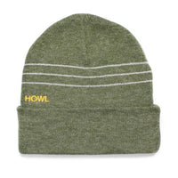 Striped Reflective Beanie - Green