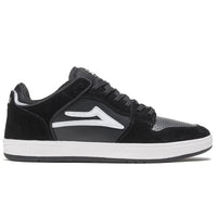 Telford Low Shoes - Black/White Suede