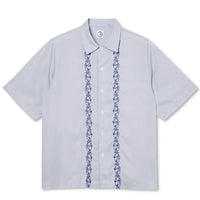 Doodle Bowling Shirt Long Sleeve T-Shirt - Light Blue