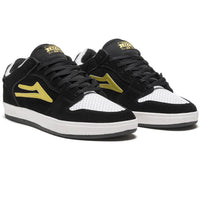 Telford Low Shoes - Black/Gold Suede