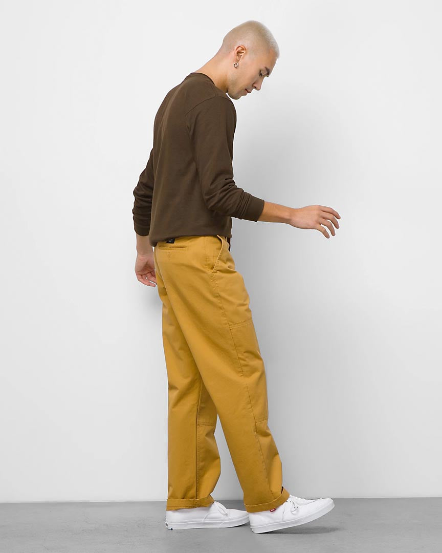 Authentic Chino Loose Double Knee Pants - Bone Brown