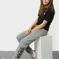 Girls Floral V Sweatpants - Heather Grey