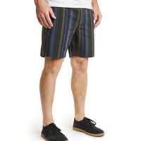 Steady Elastic Shorts - Navy/Green