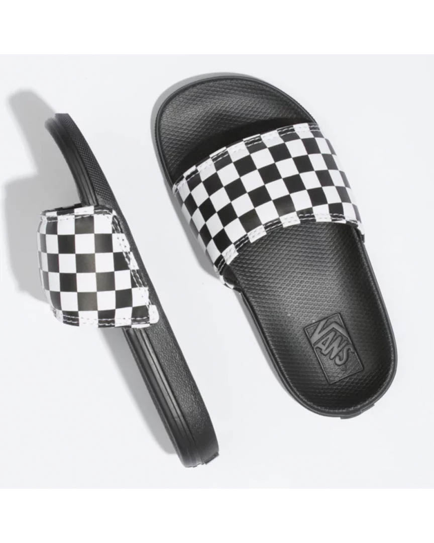 Youth La Costa Slide-On Shoes - Checkerboard White